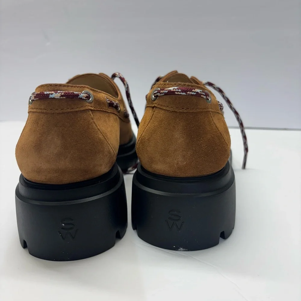 Stuart Weitzman Tan Suede Men's Loafers - Picture 4 of 9